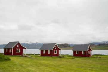 Fototapeta na wymiar Typical icelandic houses