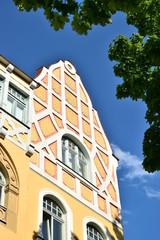 View in the historical town of Bamberg, Bavaria, region Upper Franconia, Germany