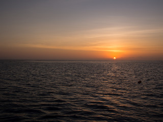 Beautiful sunset out at sea