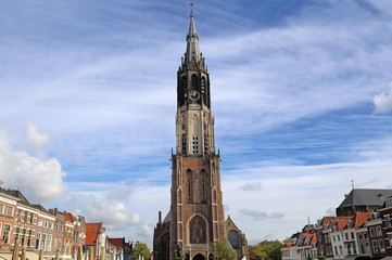 Obraz premium Church tower of Delft, Holland