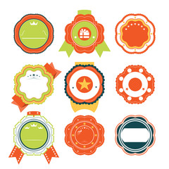 Set of isolated vintage badges for holiday.