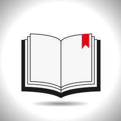 Book icon. Vector, illustration, eps10.