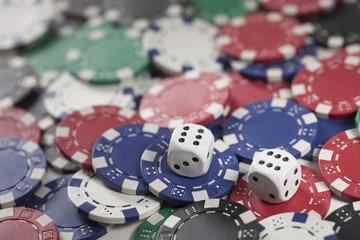 Gambling chip and Game dice