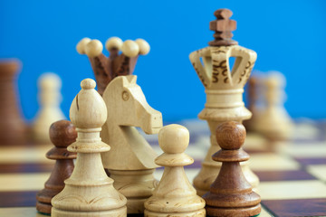 chess pieces on the chessboard