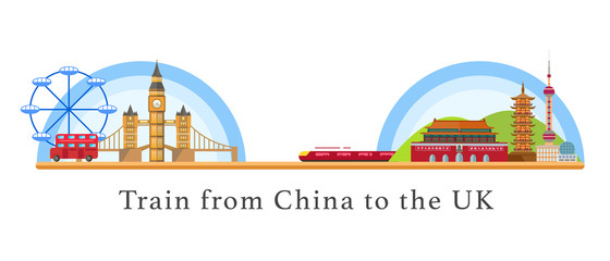 Train from China to England silk road