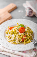 Delicious pasta with blue cheese