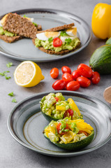 Stuffed avocado with vegetable