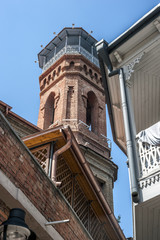 Georgia, Tbilisi. Minaret Muslim Mosque in the Old City .
