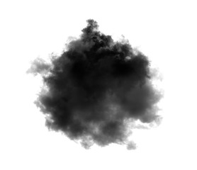black clouds on white background