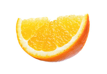 orange slice isolated on white background