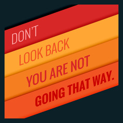 Obraz premium poster of motivational quotation with orange stripes