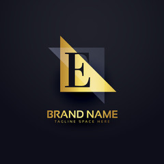 letter E premium logo design in modern style