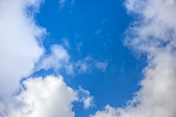 Obraz premium Clouds with blue sky , flying seagull