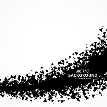 abstract messy particles background in triangle shapes