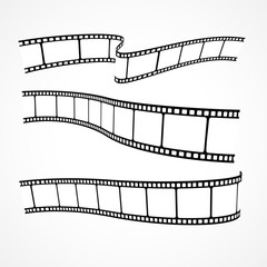 Fototapeta premium collection of vector film strips