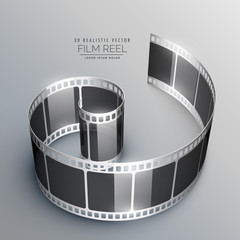 Naklejka premium 3d film strip vector background