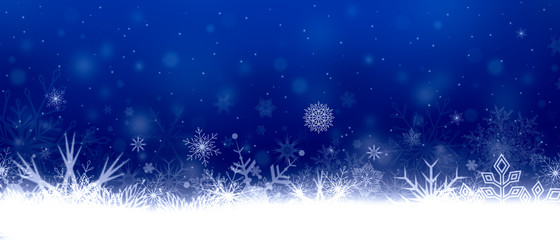 Snowfall. Snowflakes. Christmas banner with snowflakes.