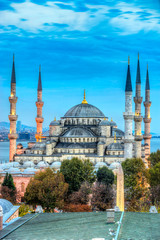 The Blue Mosque, (Sultanahmet Camii), Istanbul, Turkey.