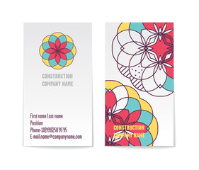 Two sided vector corporate business card template. Modern and minimalist.