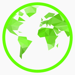 carte du monde recyclage - écologie - environnement
