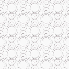 geometric abstract seamless vector pattern with circles, volume