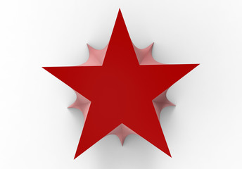 Obraz premium 3D red star illustration