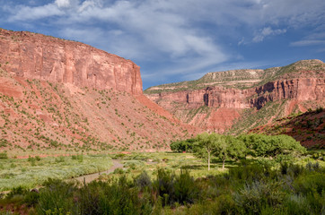 red rocks of Mesa Canyon and meanders of Dolores river near Unaweep-Tabeguache scenic byway
Gateway, Mesa County, Colorado, USA