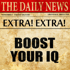 boost your iq, article text in newspaper