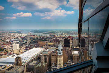 Fototapeta na wymiar Philly from above, Philadelphia, USA
