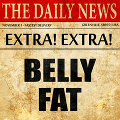 belly fat, article text in newspaper