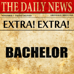 bachelor, article text in newspaper