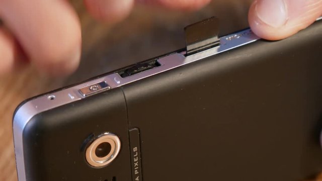 Insert the micro SD card in smartphone