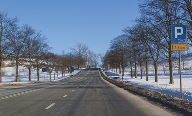 Winter Dangerous Road