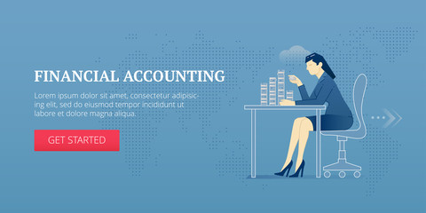 Financial accounting web banner