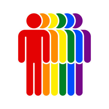 Human LGBT Movement Rainbow Flag