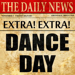 dance day, article text in newspaper
