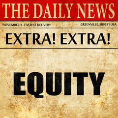 equity, article text in newspaper