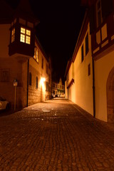 Fototapeta na wymiar Bamberg, Germany – Night view in the historical town of Bamberg, Bavaria, region Upper Franconia, Germany