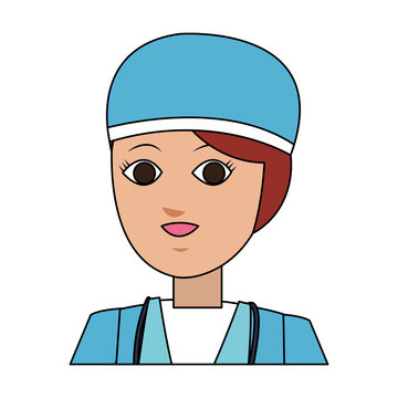 female surgeon medical doctor icon image vector illustration design 