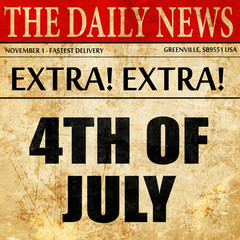 4th of july, article text in newspaper
