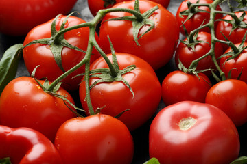 Red tomatoes food background