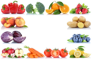 Obst und Gemüse Früchte Rahmen Textfreiraum Copyspace Apfel Or