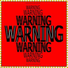Warning words pattern, graphics with red background