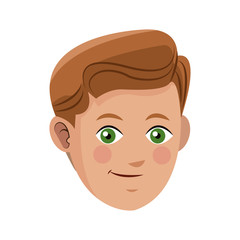 man face cartoon icon over white background. colorful design. vector illustration