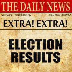 election results, article text in newspaper