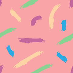 Colored brush strokes. Seamless pattern. Grunge.