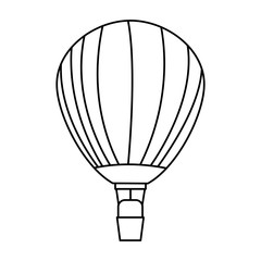 hot air balloon icon over white background. vector illustration