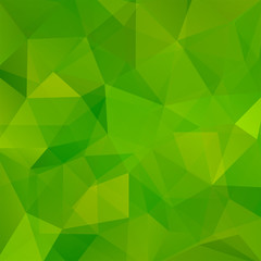 Naklejka na ściany i meble Background made of green triangles. Square composition with geometric shapes. Eps 10.