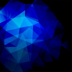 Geometric pattern, polygon triangles vector background in dark blue tones. Illustration pattern.