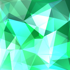 Fototapeta premium Geometric pattern, polygon triangles vector background in green tones. Illustration pattern.